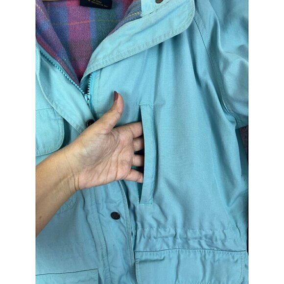 Vintage Eddie Bauer Jacket Womens M Wool Lined Mountain Parka Barn Chore Ski - Picture 10 of 12